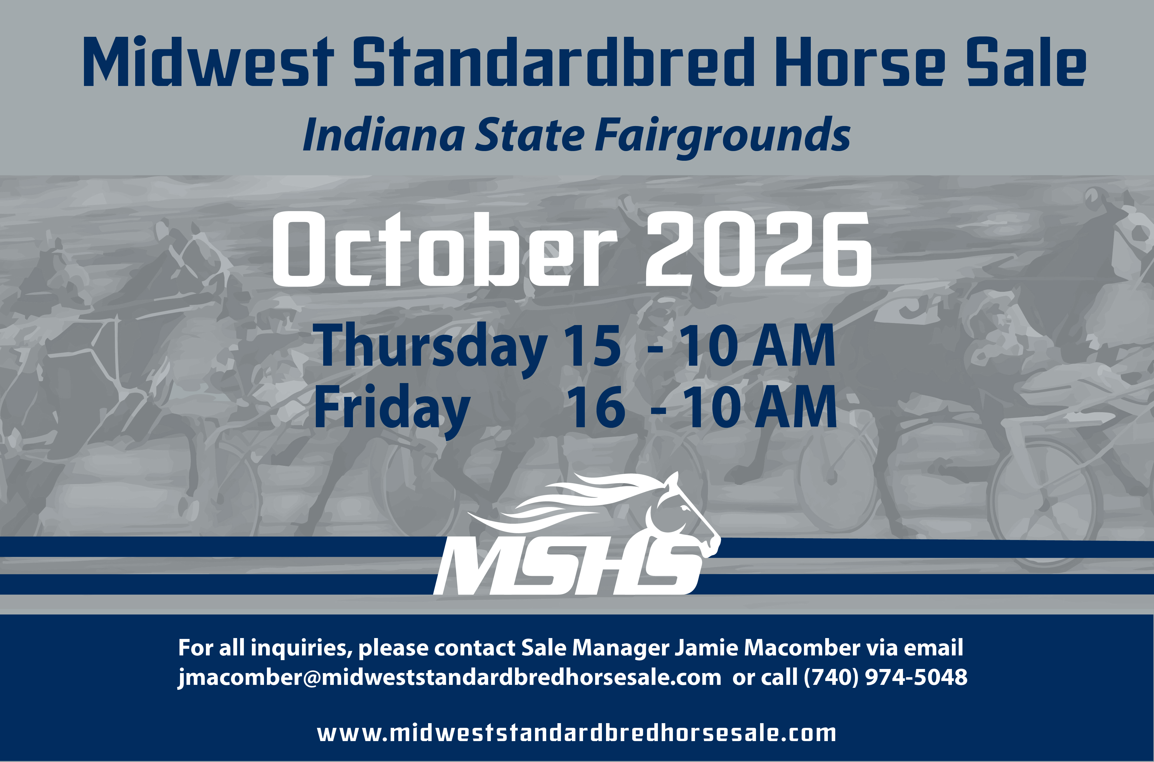Midwest Standardbred Horse Sale - October 15 & 16, 2026 Sale